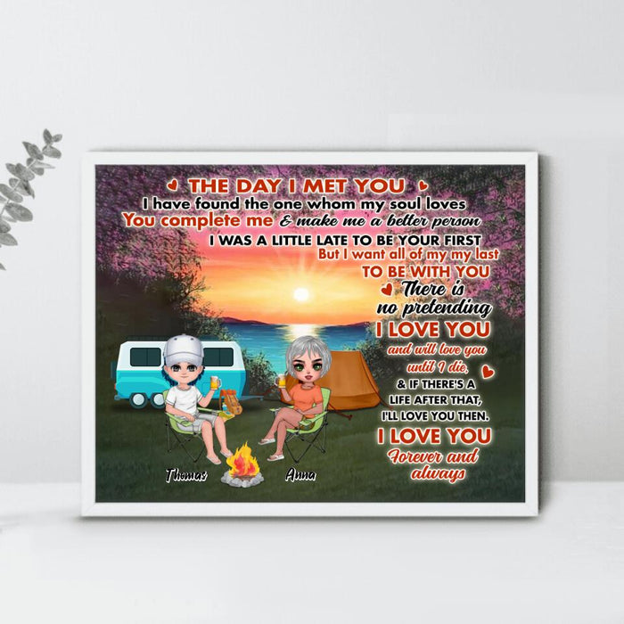 Custom Personalized Couple Camping Poster - Gift Idea For Couple/ Camping Lover - I Love You Forever And Always