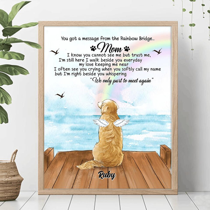 Custom Personalized Memorial Pet Poster - Memorial Gift For Dog/ Cat Lover - I'm Still Here