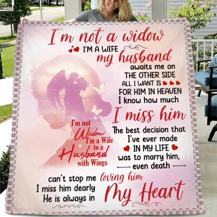 To My Husband In Heaven Single Layer Fleece/ Quilt - Memorial Best Gift Idea - He Is Always In My Heart