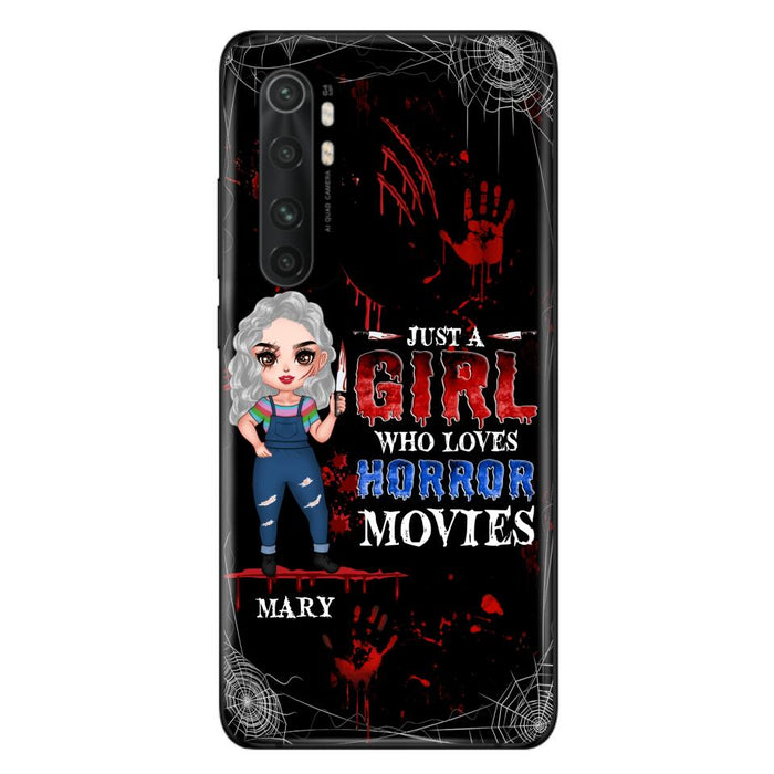 Custom Personalized Halloween Phone Case for Xiaomi/Huawei/Oppo - Gift Idea For Halloween - Just A Girl Who Loves Horror Movies