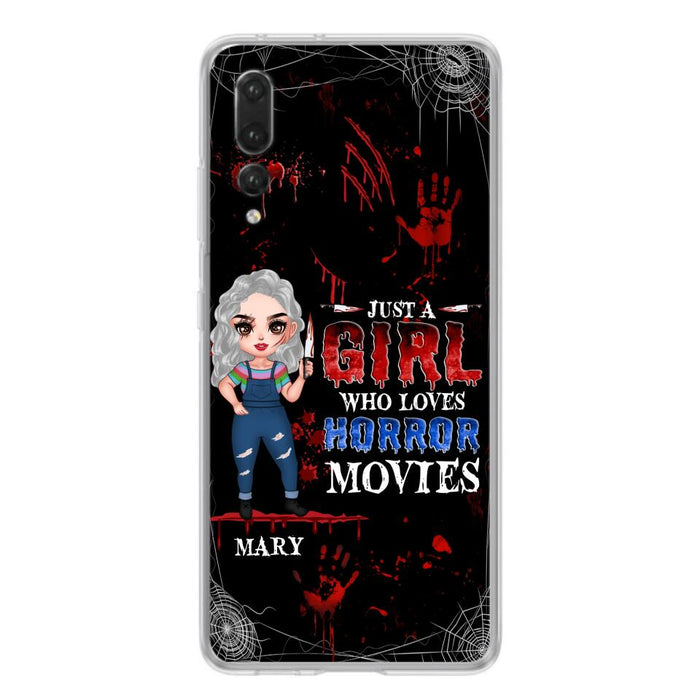 Custom Personalized Halloween Phone Case for Xiaomi/Huawei/Oppo - Gift Idea For Halloween - Just A Girl Who Loves Horror Movies