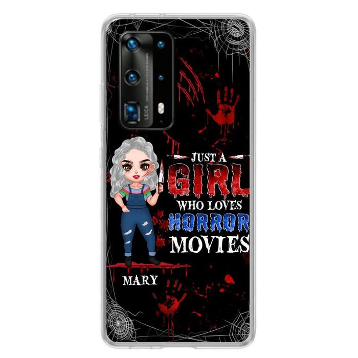 Custom Personalized Halloween Phone Case for Xiaomi/Huawei/Oppo - Gift Idea For Halloween - Just A Girl Who Loves Horror Movies