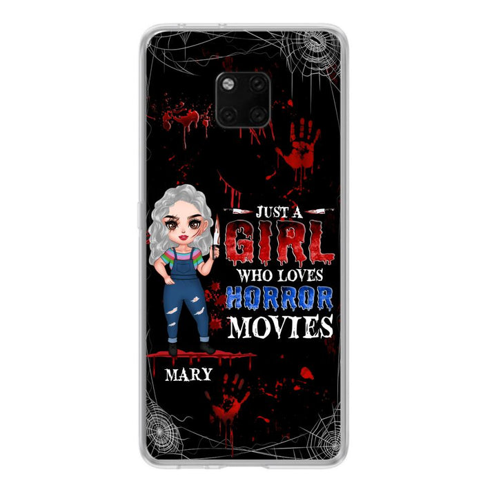 Custom Personalized Halloween Phone Case for Xiaomi/Huawei/Oppo - Gift Idea For Halloween - Just A Girl Who Loves Horror Movies