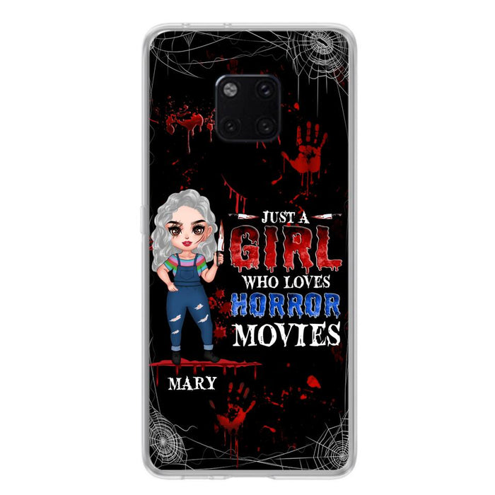 Custom Personalized Halloween Phone Case for Xiaomi/Huawei/Oppo - Gift Idea For Halloween - Just A Girl Who Loves Horror Movies