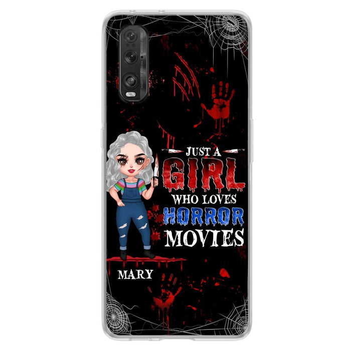 Custom Personalized Halloween Phone Case for Xiaomi/Huawei/Oppo - Gift Idea For Halloween - Just A Girl Who Loves Horror Movies