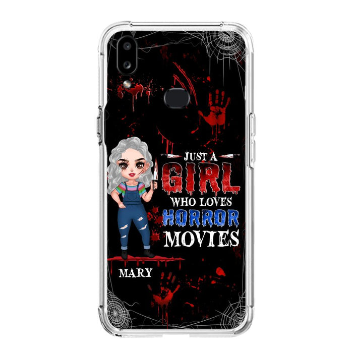 Custom Personalized Halloween Phone Case for iPhone and Samsung - Gift Idea For Halloween - Just A Girl Who Loves Horror Movies