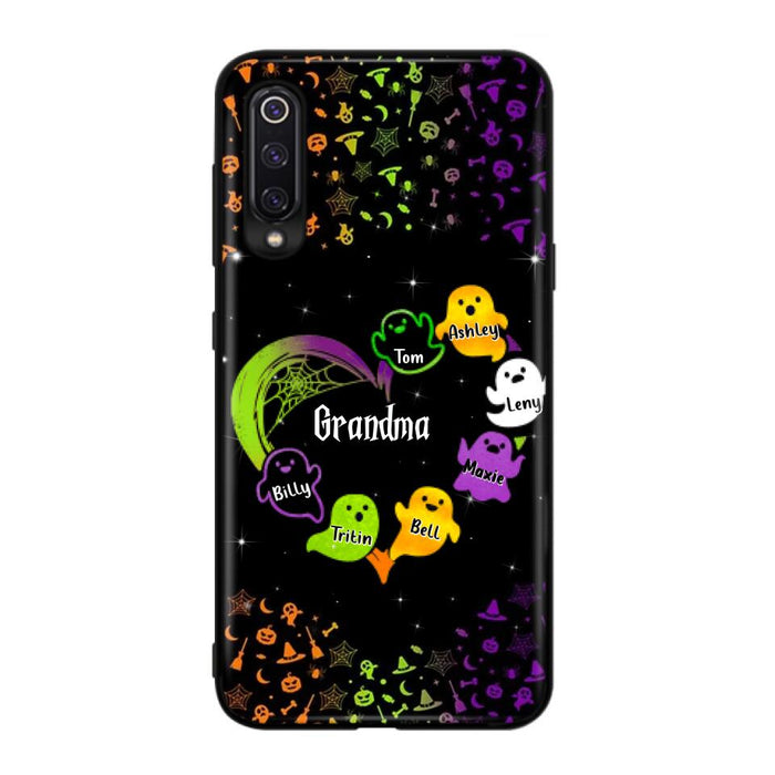 Custom Personalized Grandma and Grandkids Ghost Oppo/Xiaomi/Huawei Case - Halloween gift for Grandma - Up to 7 Grandkids