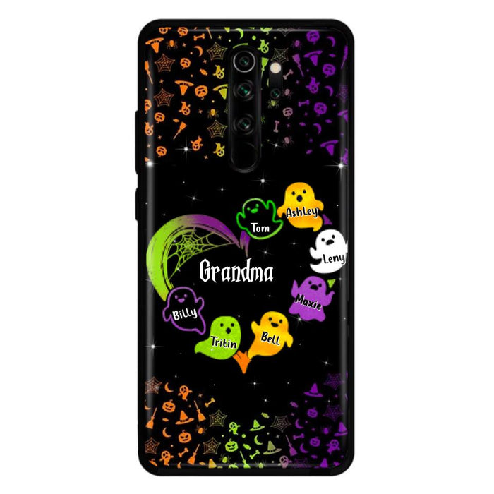 Custom Personalized Grandma and Grandkids Ghost Oppo/Xiaomi/Huawei Case - Halloween gift for Grandma - Up to 7 Grandkids