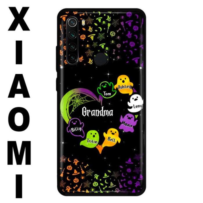 Custom Personalized Grandma and Grandkids Ghost Oppo/Xiaomi/Huawei Case - Halloween gift for Grandma - Up to 7 Grandkids