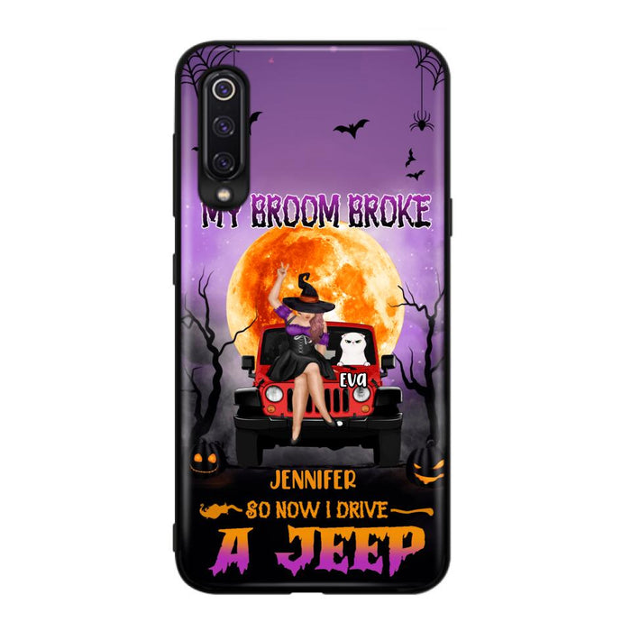 Custom Personalized Off-road Girl Phone Case - Upto 4 Cats - Halloween Gift Idea For Off-road Lovers/Cat Lovers - My Broom Broke - Case for Xiaomi, Huawei & Oppo