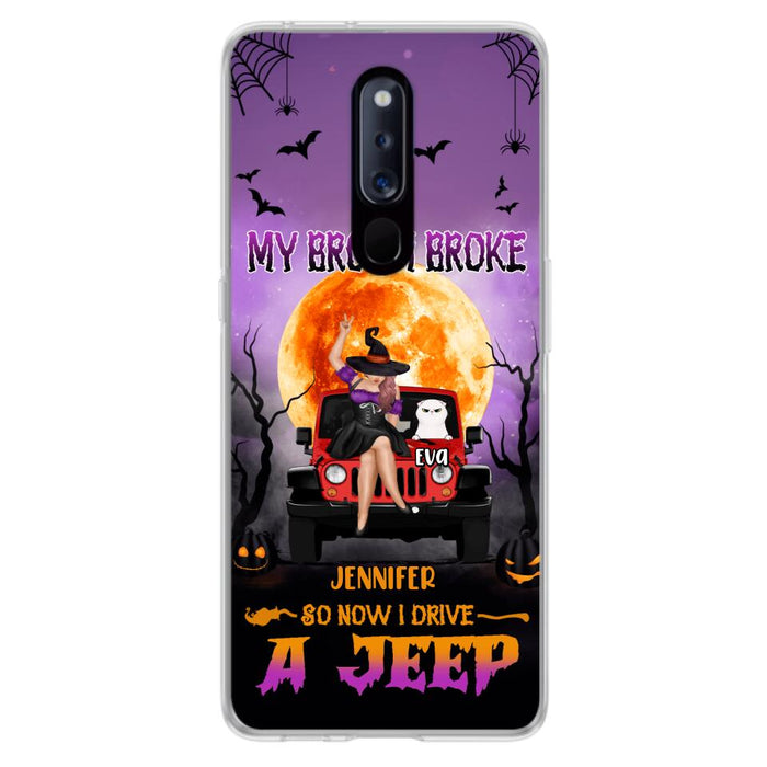 Custom Personalized Off-road Girl Phone Case - Upto 4 Cats - Halloween Gift Idea For Off-road Lovers/Cat Lovers - My Broom Broke - Case for Xiaomi, Huawei & Oppo