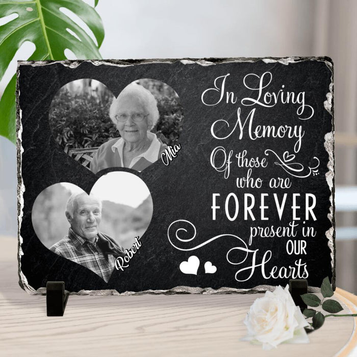 Custom Personalized Memorial Horizontal Lithograph - Custom Mom/Dad Photo - In Loving Memory Of Those Who Are Forever Present In Our Hearts