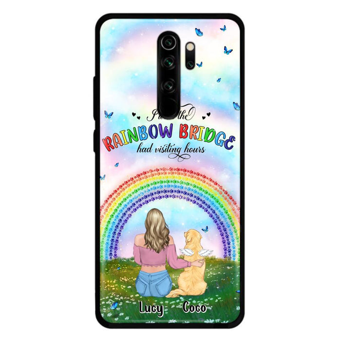 Custom Personalized Dog, Cat Memorial Phone Case - Upto 4 Pets - Memorial Gift For Dog/ Cat Lover - I Wish The Rainbow Bridge Had Visiting Hours - Case For Xiaomi, Oppo And Huawei