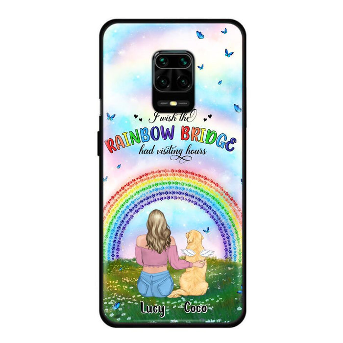 Custom Personalized Dog, Cat Memorial Phone Case - Upto 4 Pets - Memorial Gift For Dog/ Cat Lover - I Wish The Rainbow Bridge Had Visiting Hours - Case For Xiaomi, Oppo And Huawei