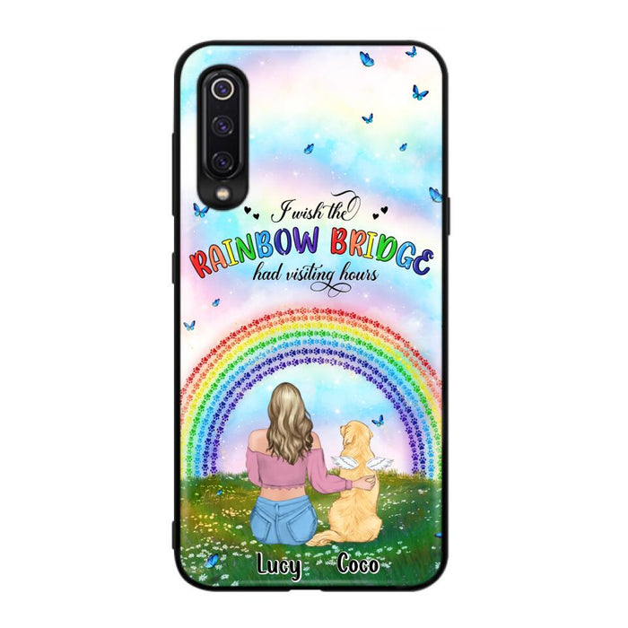 Custom Personalized Dog, Cat Memorial Phone Case - Upto 4 Pets - Memorial Gift For Dog/ Cat Lover - I Wish The Rainbow Bridge Had Visiting Hours - Case For Xiaomi, Oppo And Huawei