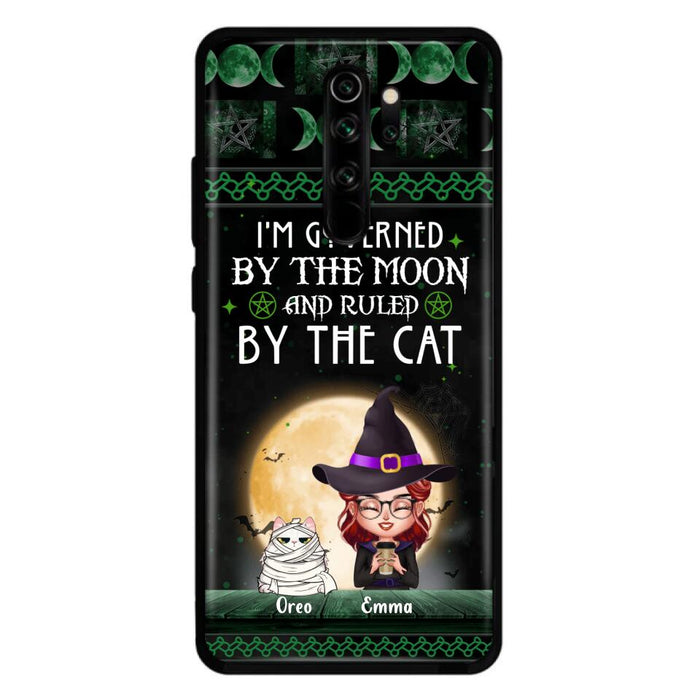 Custom Personalized Cats Witch Phone Case - Halloween Gift For Cat Lover - Governed By The Moon, Ruled By The Cats - Case For Xiaomi, Oppo And Huawei