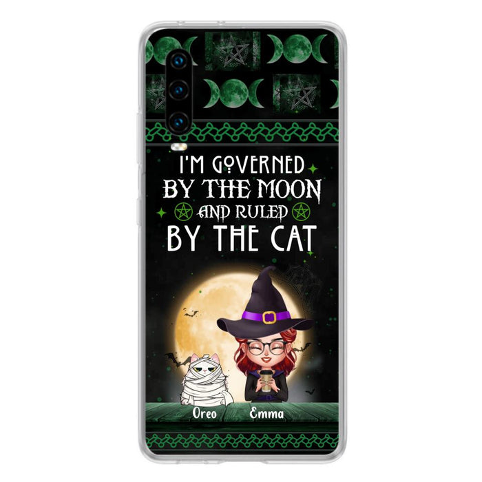 Custom Personalized Cats Witch Phone Case - Halloween Gift For Cat Lover - Governed By The Moon, Ruled By The Cats - Case For Xiaomi, Oppo And Huawei