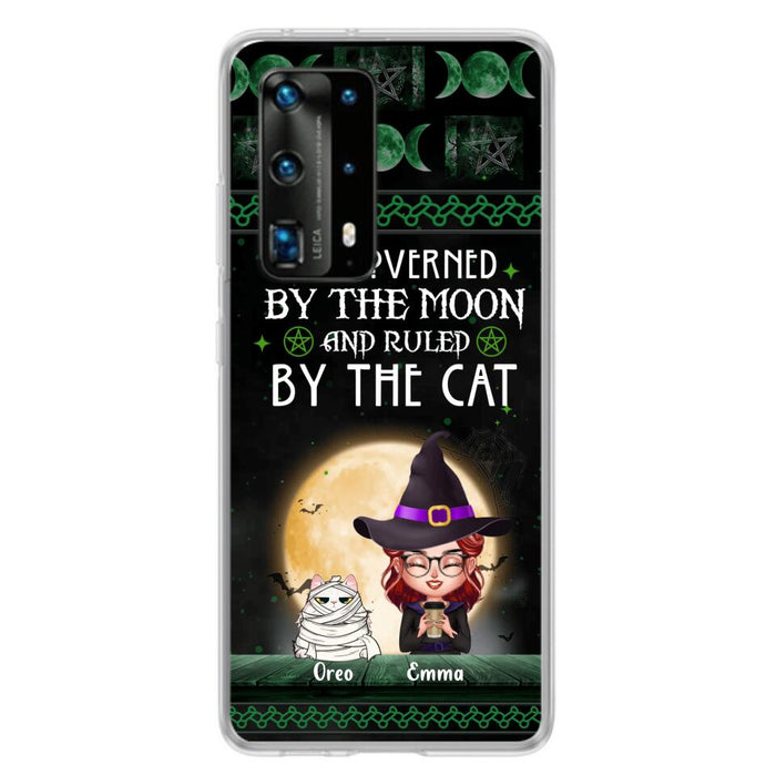 Custom Personalized Cats Witch Phone Case - Halloween Gift For Cat Lover - Governed By The Moon, Ruled By The Cats - Case For Xiaomi, Oppo And Huawei