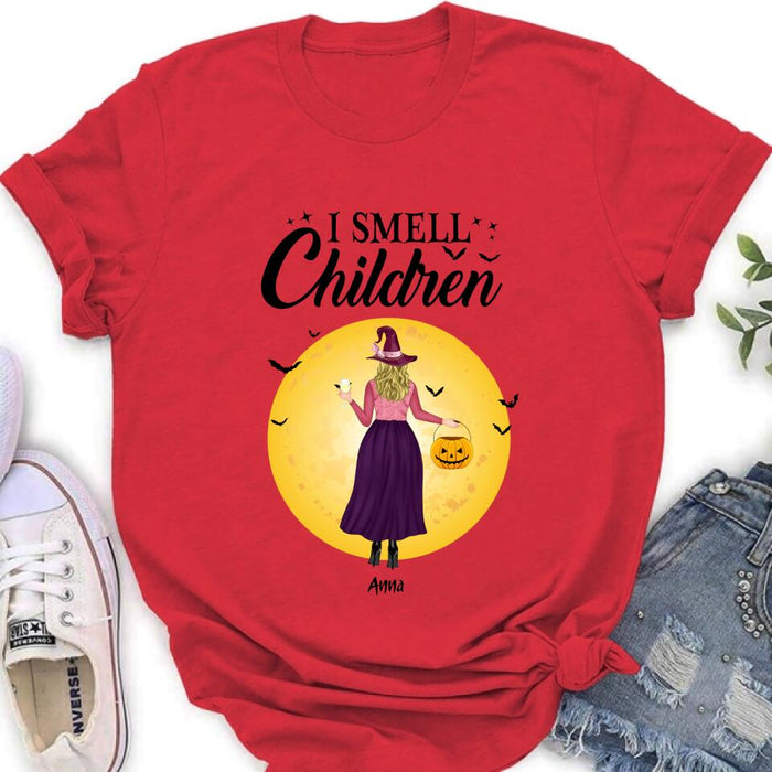 Custom Personalized Halloween Girls Shirt/ Hoodie - Halloween Gift For Friends/ Besties - I Smell Children