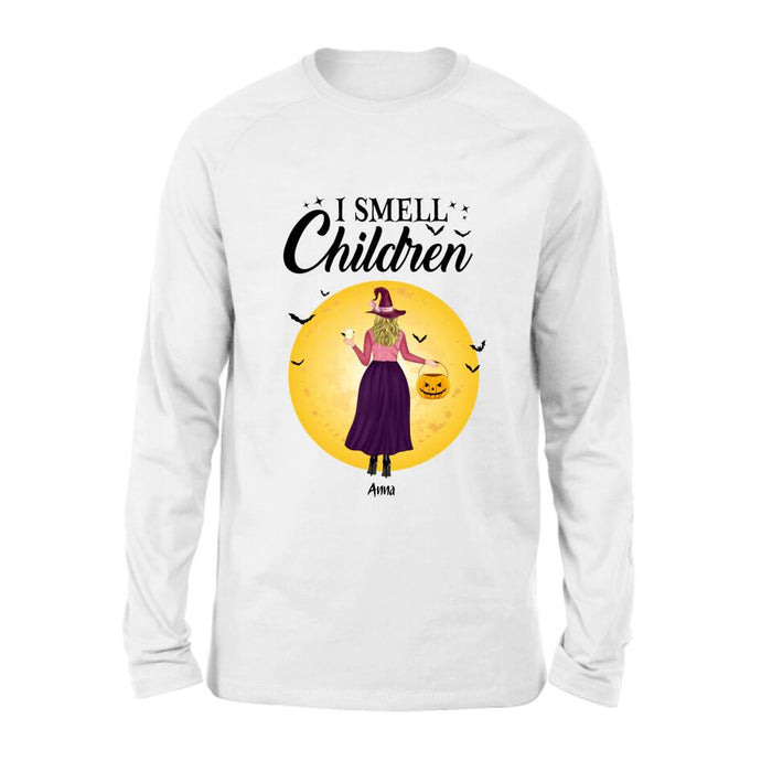 Custom Personalized Halloween Girls Shirt/ Hoodie - Halloween Gift For Friends/ Besties - I Smell Children