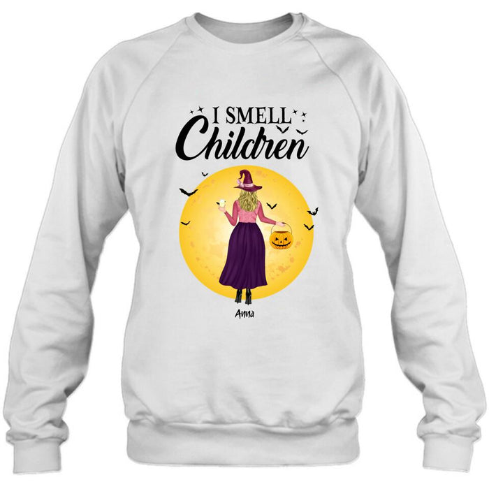 Custom Personalized Halloween Girls Shirt/ Hoodie - Halloween Gift For Friends/ Besties - I Smell Children