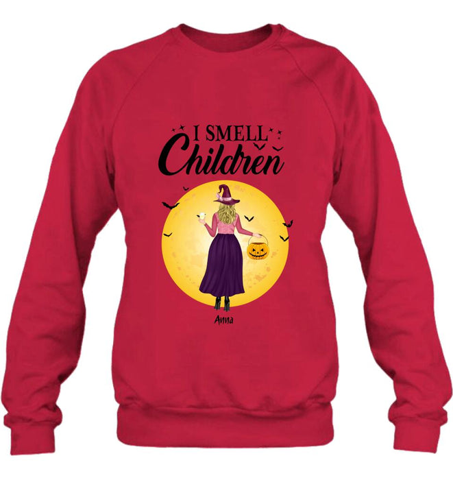 Custom Personalized Halloween Girls Shirt/ Hoodie - Halloween Gift For Friends/ Besties - I Smell Children