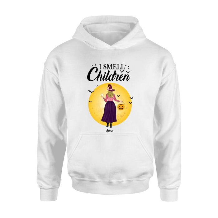 Custom Personalized Halloween Girls Shirt/ Hoodie - Halloween Gift For Friends/ Besties - I Smell Children