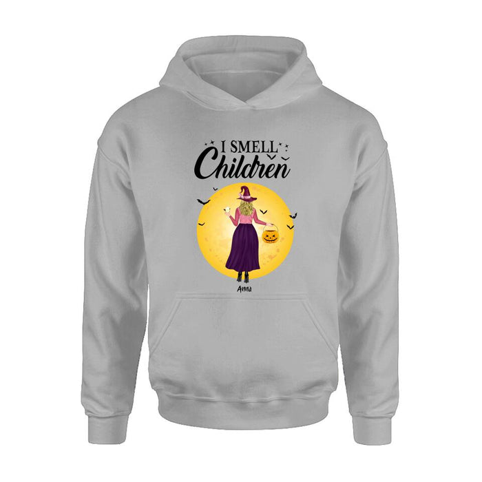 Custom Personalized Halloween Girls Shirt/ Hoodie - Halloween Gift For Friends/ Besties - I Smell Children