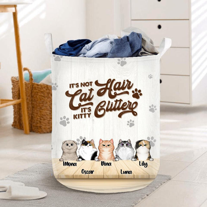 Custom Personalized Cat Hair Laundry Basket - Gift For Cat Lovers With Up To 5 Cats - It's Not 
Cat Hair It's Kitty Glitter