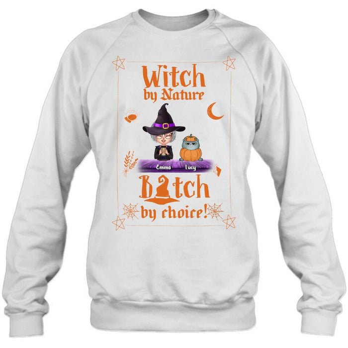 Custom Personalized Witch Shirt - Upto 6 Cats/Dogs - Halloween Gift Idea For Cat/Dog Lovers/Friends