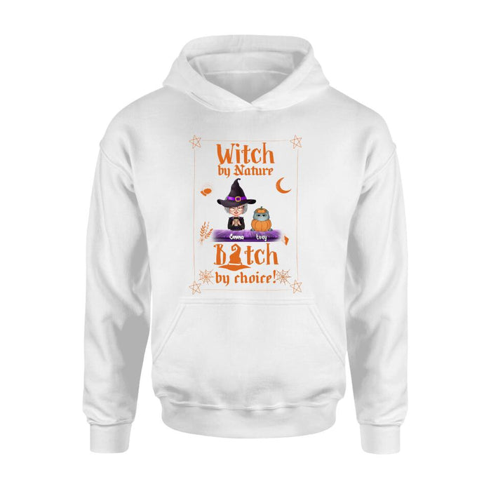 Custom Personalized Witch Shirt - Upto 6 Cats/Dogs - Halloween Gift Idea For Cat/Dog Lovers/Friends