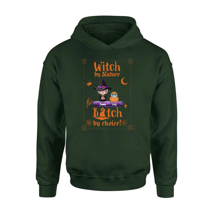 Custom Personalized Witch Shirt - Upto 6 Cats/Dogs - Halloween Gift Idea For Cat/Dog Lovers/Friends