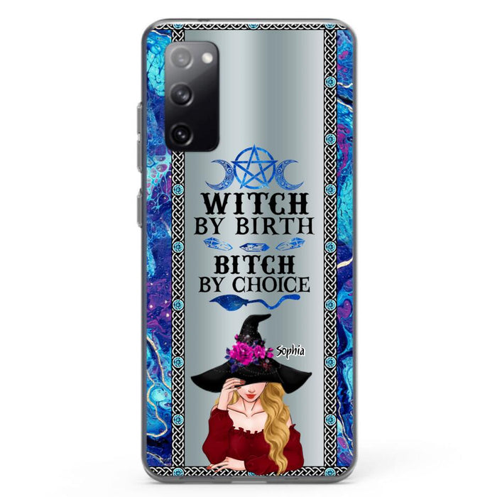 Custom Personalized Witch Phone Case for iPhone and Samsung - Gift Idea For Halloween - Witch By Birth, Bitch By Choice