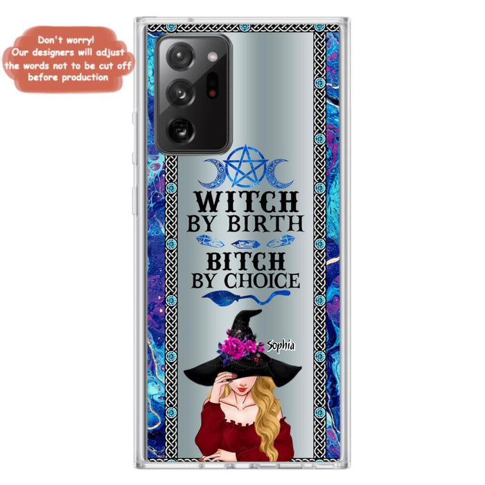 Custom Personalized Witch Phone Case for iPhone and Samsung - Gift Idea For Halloween - Witch By Birth, Bitch By Choice