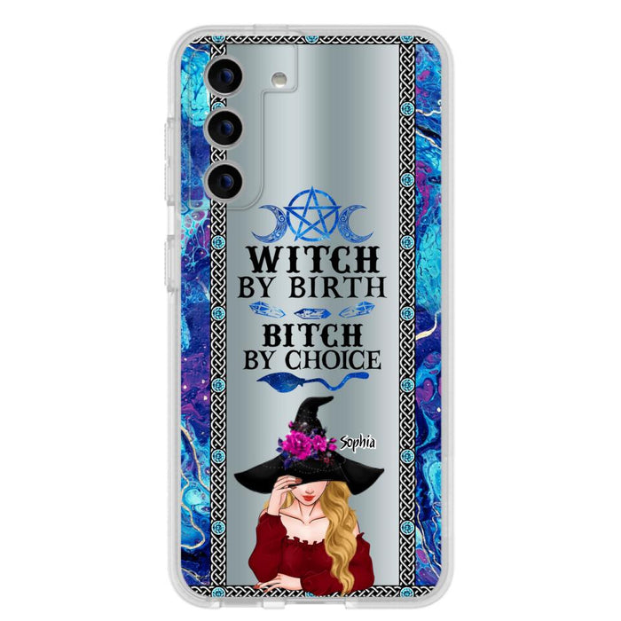 Custom Personalized Witch Phone Case for iPhone and Samsung - Gift Idea For Halloween - Witch By Birth, Bitch By Choice