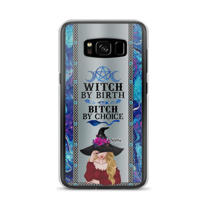 Custom Personalized Witch Phone Case for iPhone and Samsung - Gift Idea For Halloween - Witch By Birth, Bitch By Choice