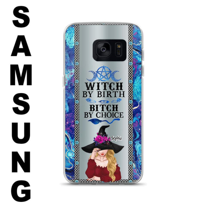 Custom Personalized Witch Phone Case for iPhone and Samsung - Gift Idea For Halloween - Witch By Birth, Bitch By Choice