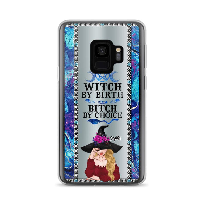 Custom Personalized Witch Phone Case for iPhone and Samsung - Gift Idea For Halloween - Witch By Birth, Bitch By Choice