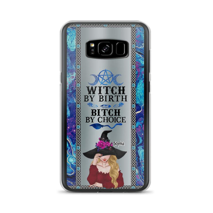 Custom Personalized Witch Phone Case for iPhone and Samsung - Gift Idea For Halloween - Witch By Birth, Bitch By Choice