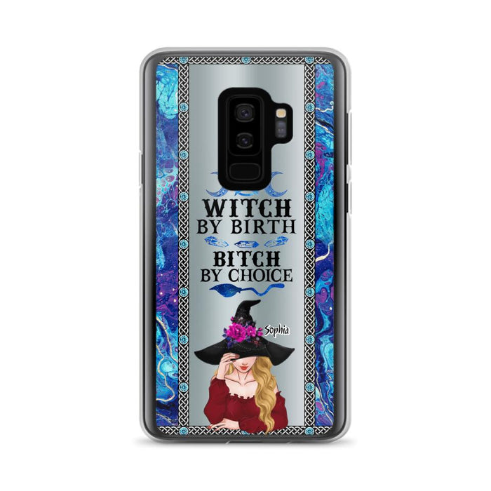 Custom Personalized Witch Phone Case for iPhone and Samsung - Gift Idea For Halloween - Witch By Birth, Bitch By Choice