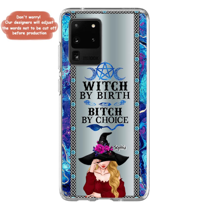 Custom Personalized Witch Phone Case for iPhone and Samsung - Gift Idea For Halloween - Witch By Birth, Bitch By Choice