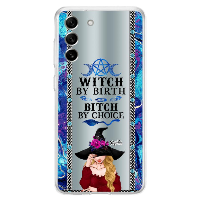 Custom Personalized Witch Phone Case for iPhone and Samsung - Gift Idea For Halloween - Witch By Birth, Bitch By Choice