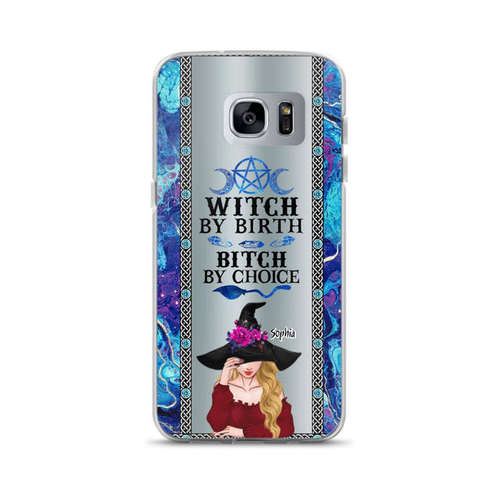 Custom Personalized Witch Phone Case for iPhone and Samsung - Gift Idea For Halloween - Witch By Birth, Bitch By Choice