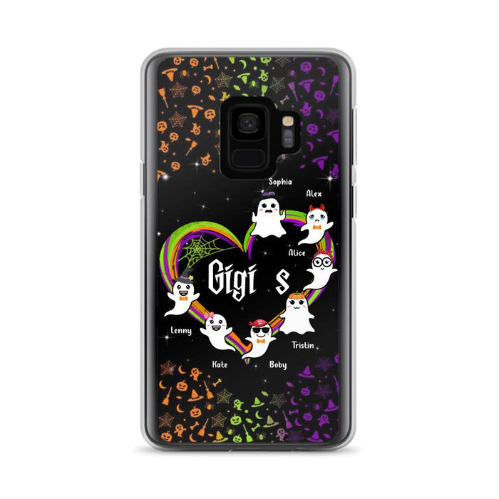 Custom Personalized Grandma & Grandkids Ghost Phone Case - Up to 7 Grandkids - Halloween Gift For Grandma - Case For iPhone And Samsung