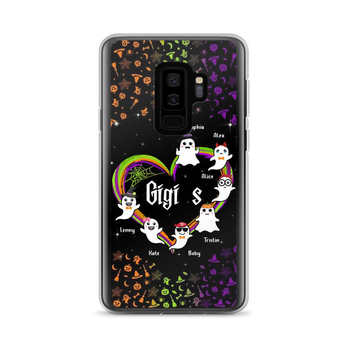 Custom Personalized Grandma & Grandkids Ghost Phone Case - Up to 7 Grandkids - Halloween Gift For Grandma - Case For iPhone And Samsung