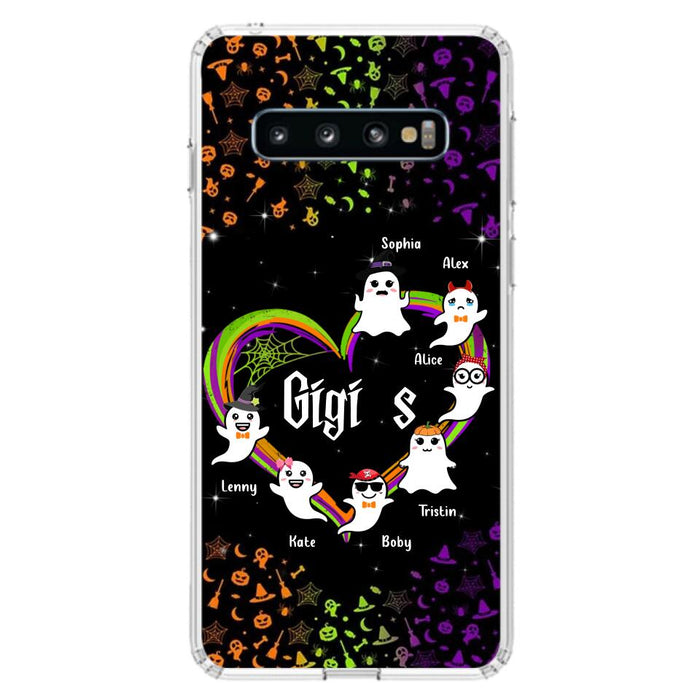 Custom Personalized Grandma & Grandkids Ghost Phone Case - Up to 7 Grandkids - Halloween Gift For Grandma - Case For iPhone And Samsung