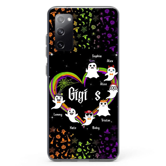 Custom Personalized Grandma & Grandkids Ghost Phone Case - Up to 7 Grandkids - Halloween Gift For Grandma - Case For iPhone And Samsung