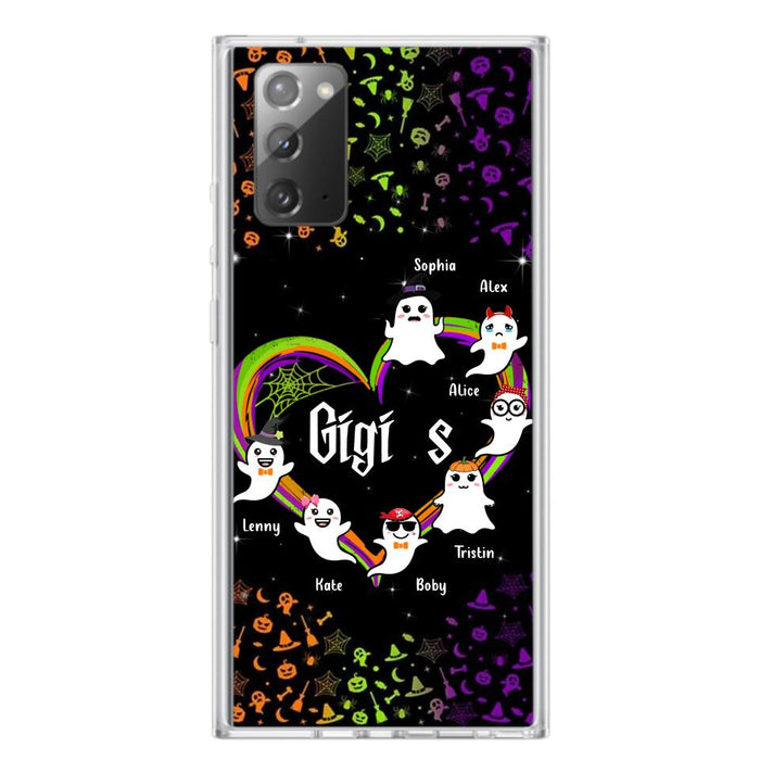 Custom Personalized Grandma & Grandkids Ghost Phone Case - Up to 7 Grandkids - Halloween Gift For Grandma - Case For iPhone And Samsung