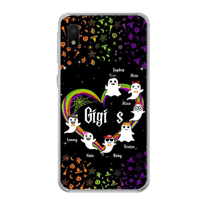 Custom Personalized Grandma & Grandkids Ghost Phone Case - Up to 7 Grandkids - Halloween Gift For Grandma - Case For iPhone And Samsung