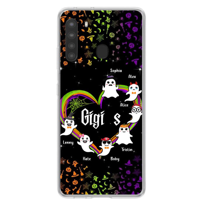 Custom Personalized Grandma & Grandkids Ghost Phone Case - Up to 7 Grandkids - Halloween Gift For Grandma - Case For iPhone And Samsung